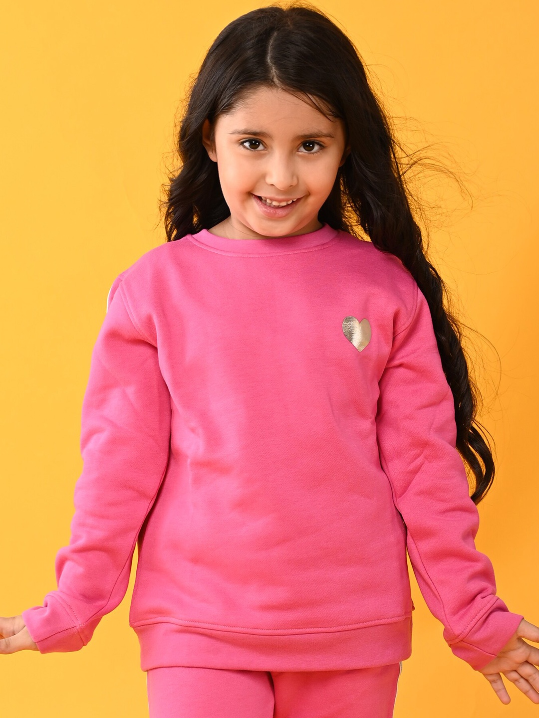 

Anthrilo Girls Pink Solid Sweatshirt