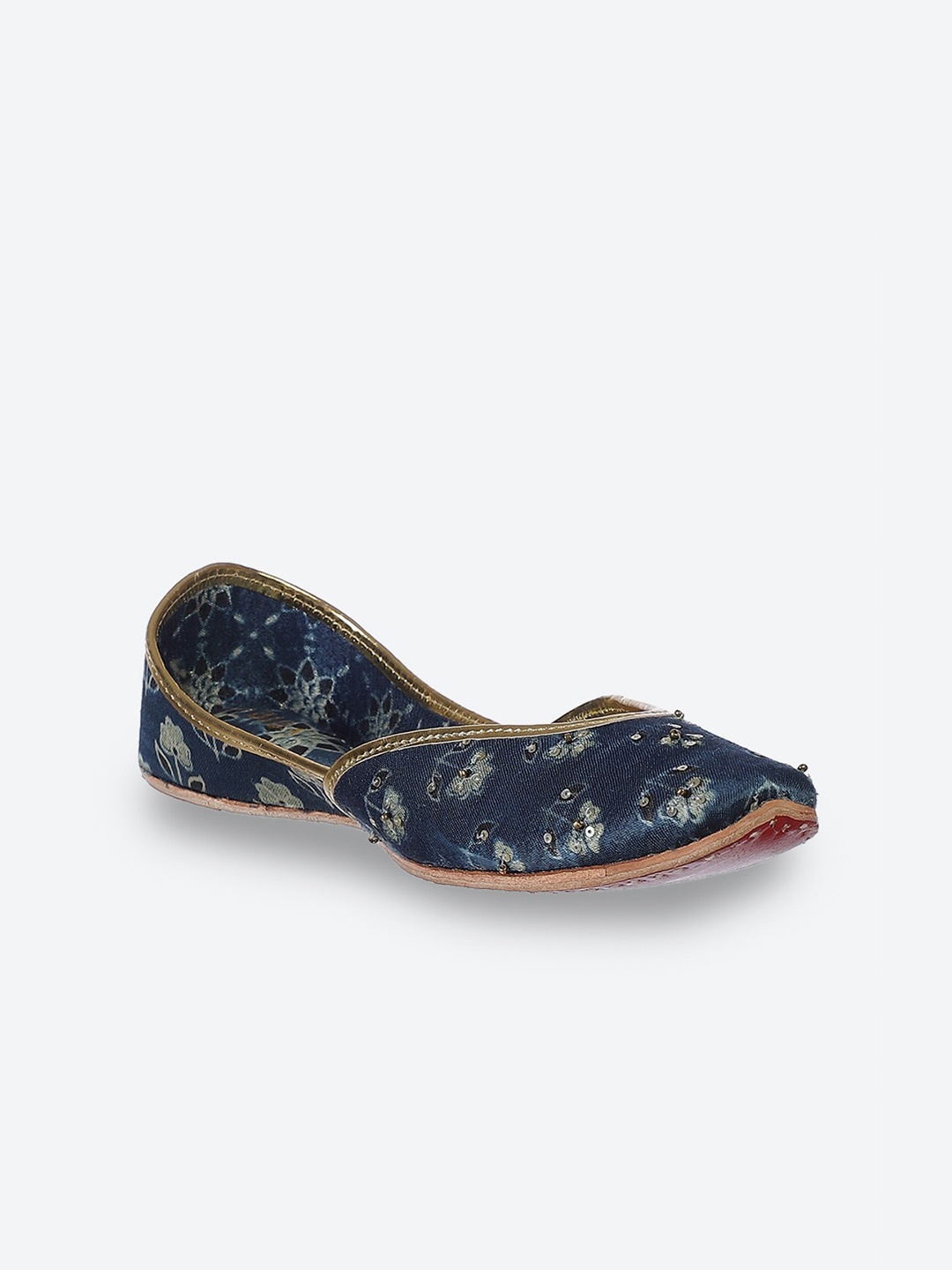 

Biba Women Blue Ethnic Mojaris Flats