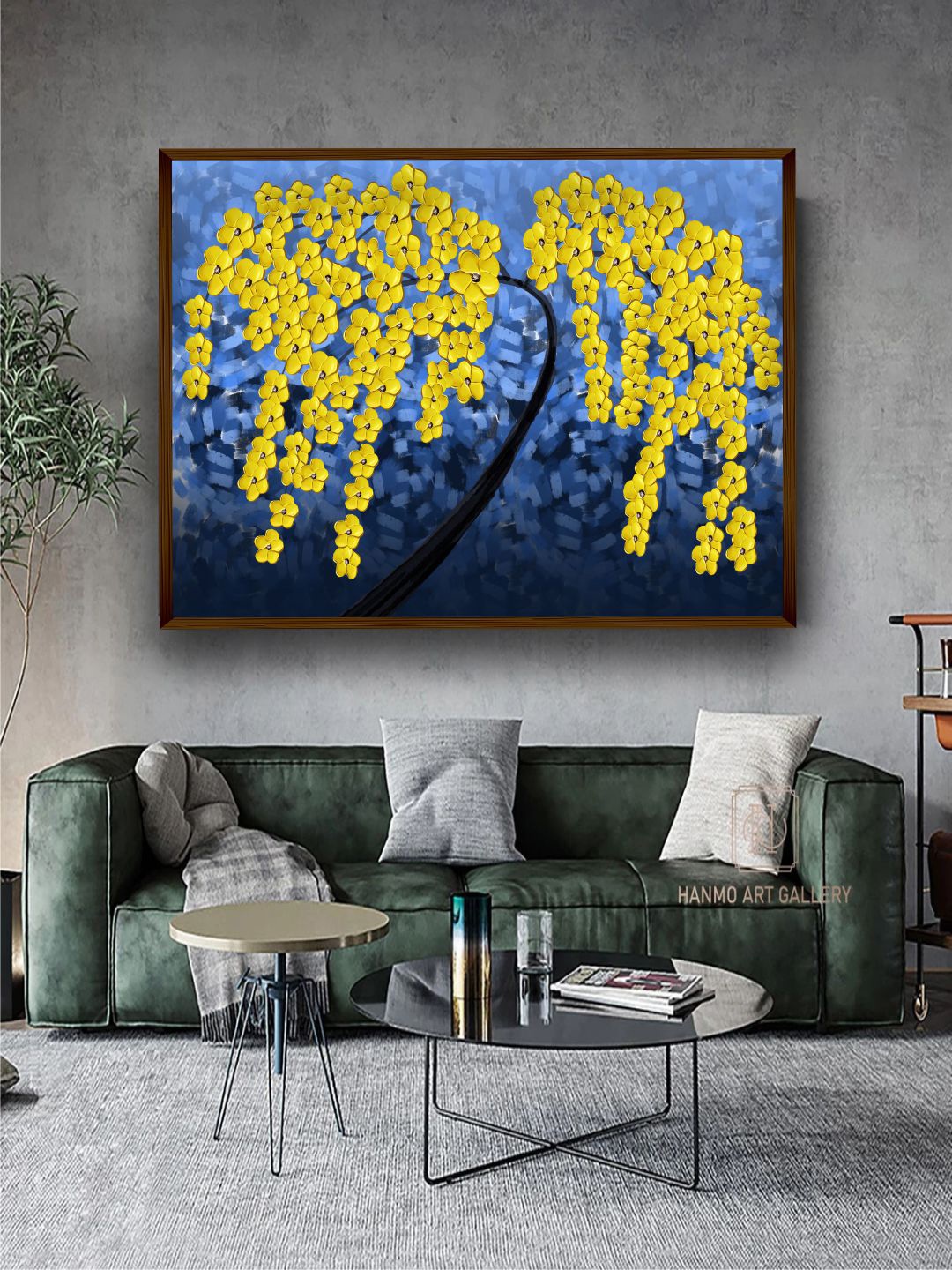 

The Art House Yellow & Blue Printed Wall Art