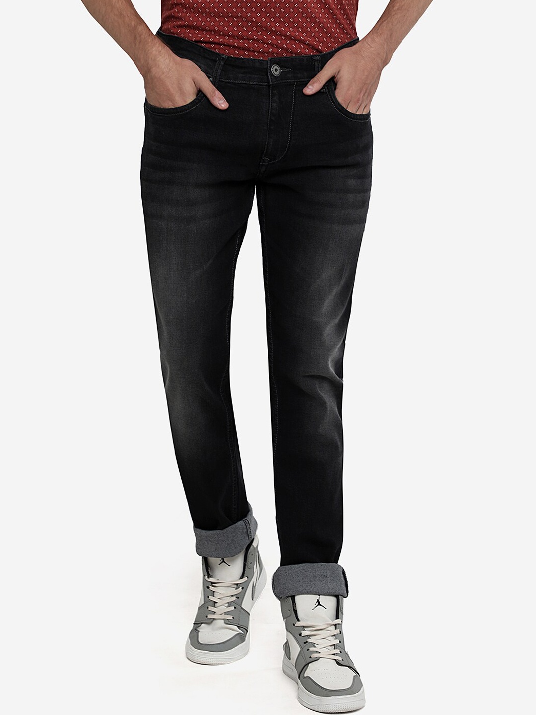 

Greenfibre Men Grey Light Fade Cotton Jeans
