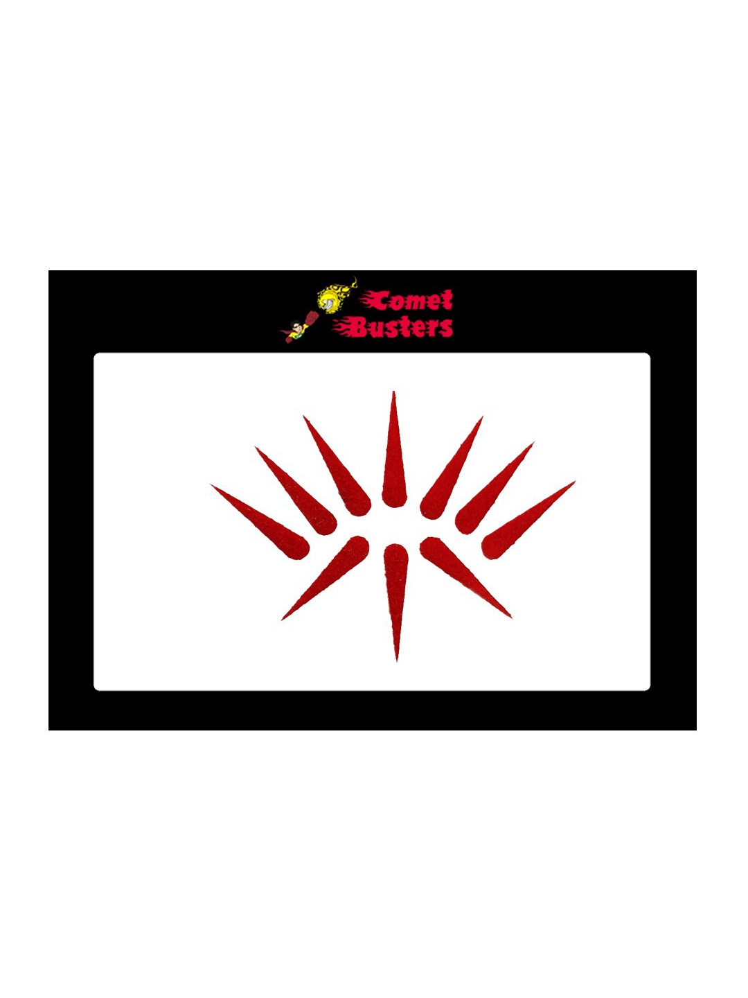 

Comet Busters 10 Pcs Reusable Designer Bindis - Red
