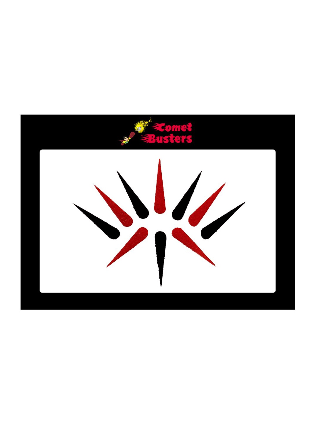 

Comet Busters 10 Pcs Reusable Designer Bindis - Black & Red