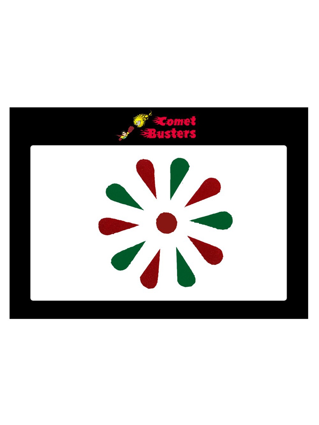 

Comet Busters 11 Pcs Reusable Designer Bindis - Green & Maroon