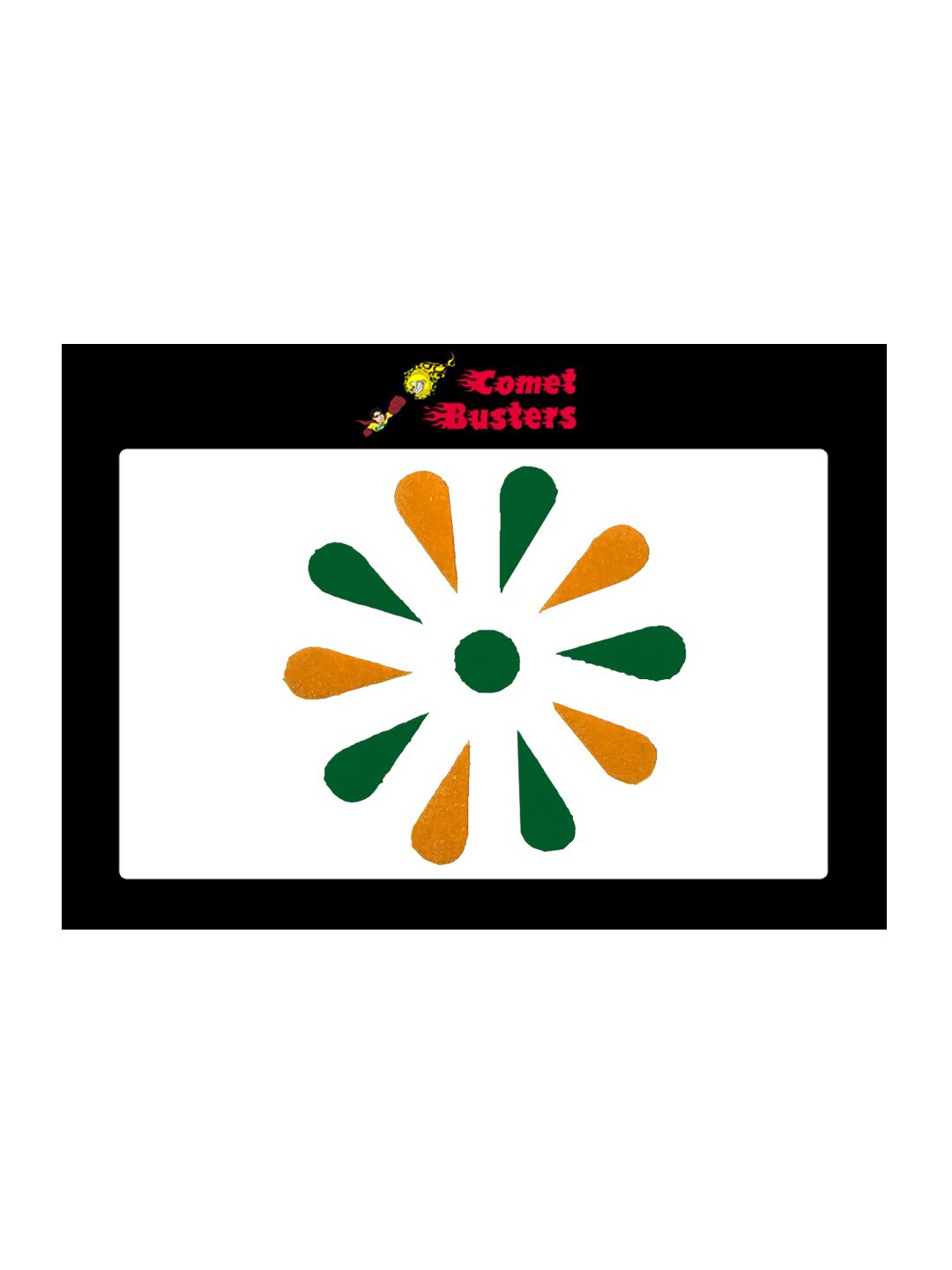 

Comet Busters 11 Pcs Reusable Designer Bindis - Green & Mustard Yellow