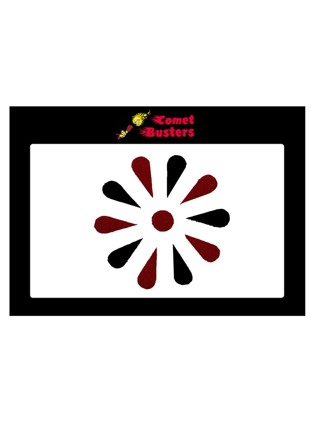 

Comet Busters 11 Pcs Reusable Designer Bindis - Black & Maroon