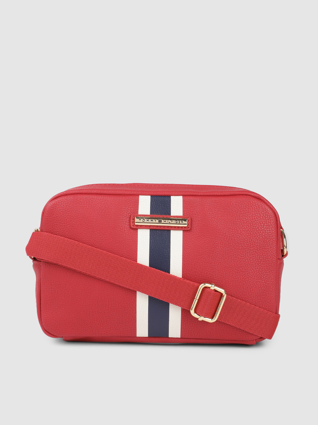 

Tommy Hilfiger Red Striped Sling Bag