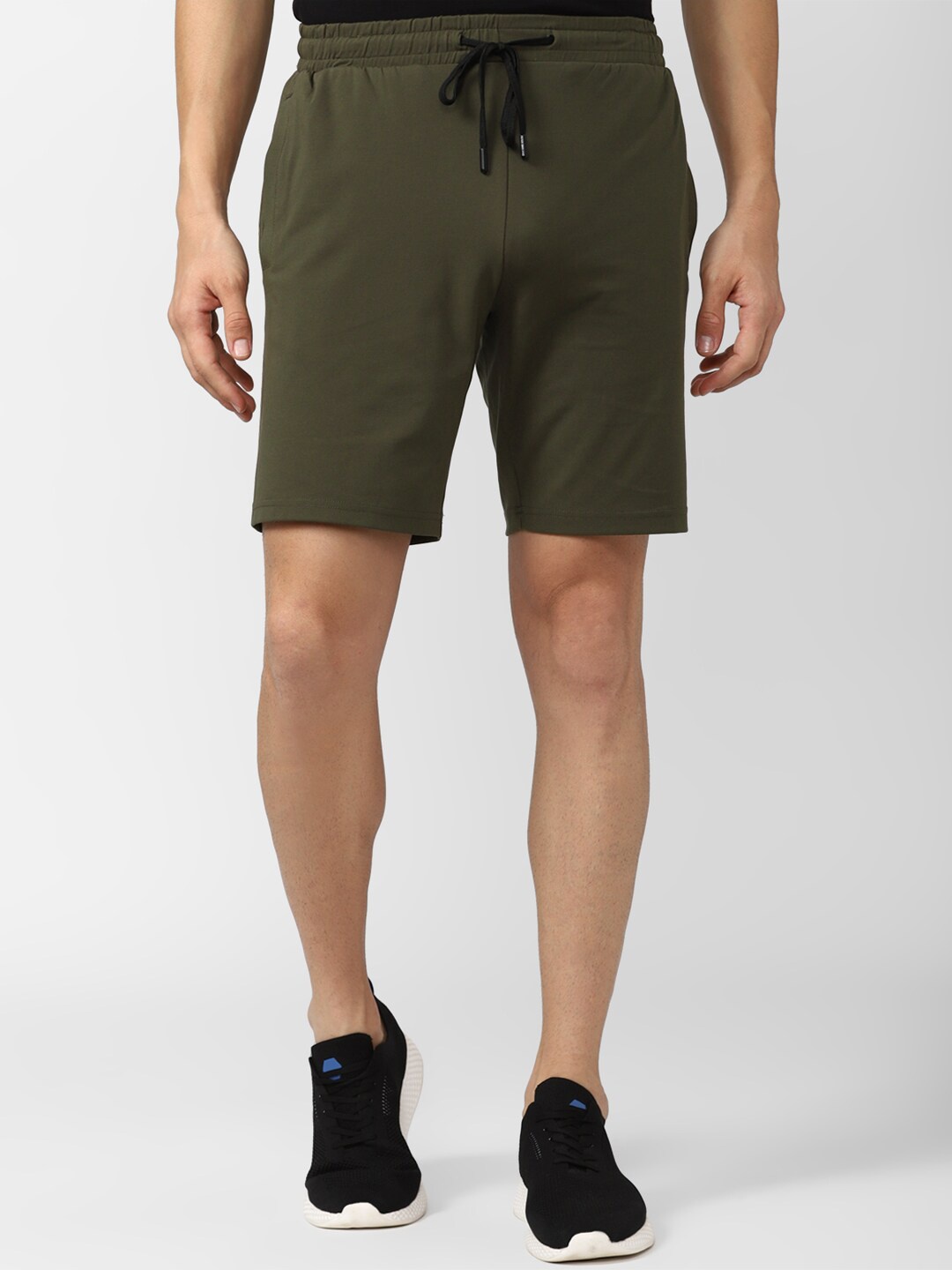 

Peter England Casuals Men Olive Green Cotton Sports Shorts