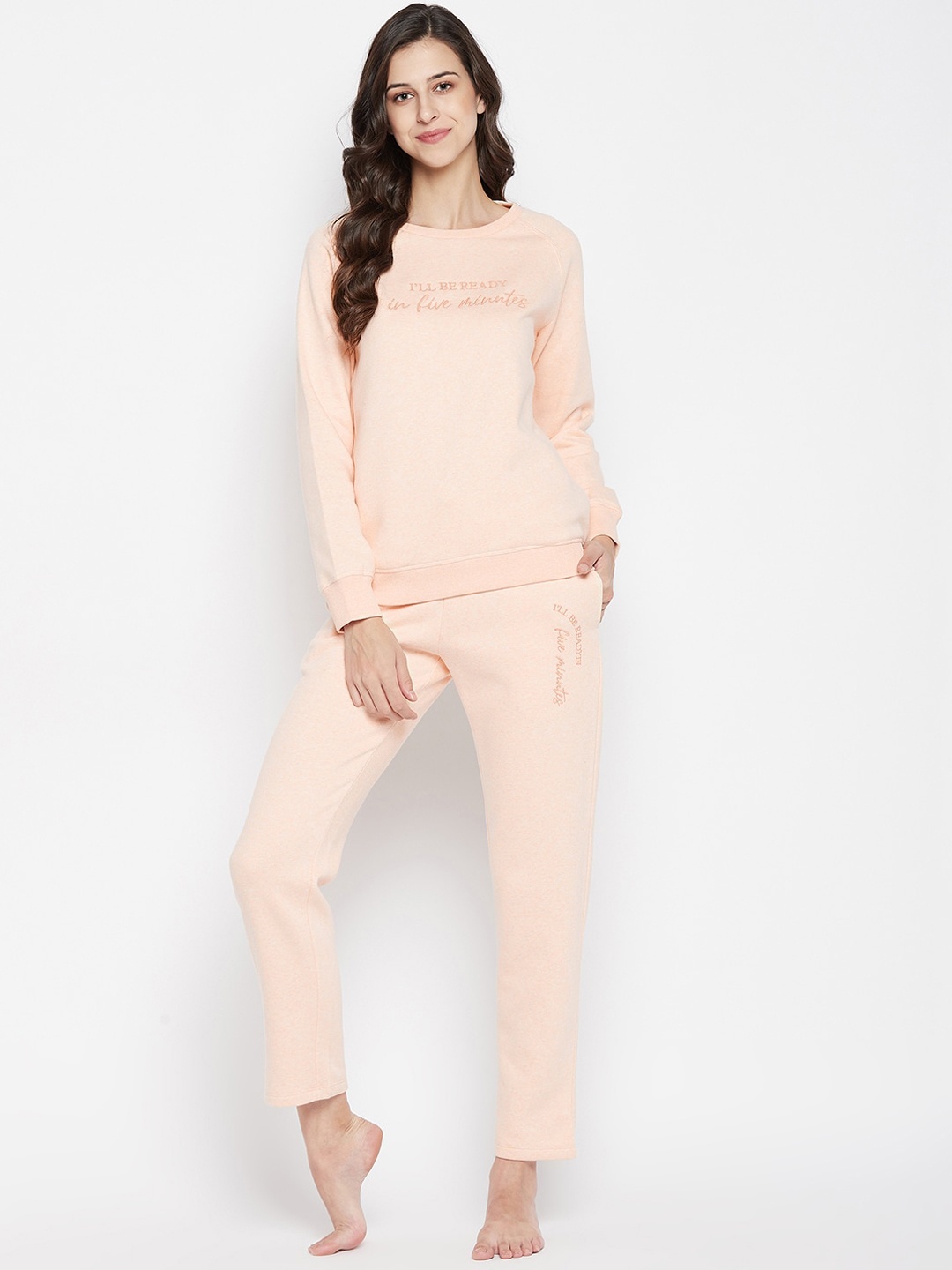 

MADAME M SECRET Women Orange Printed Night suit