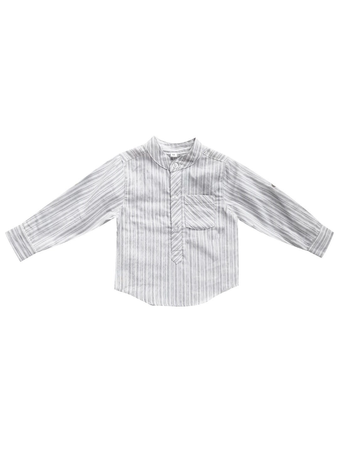 

milou Boys White Striped Pure Cotton Casual Shirt
