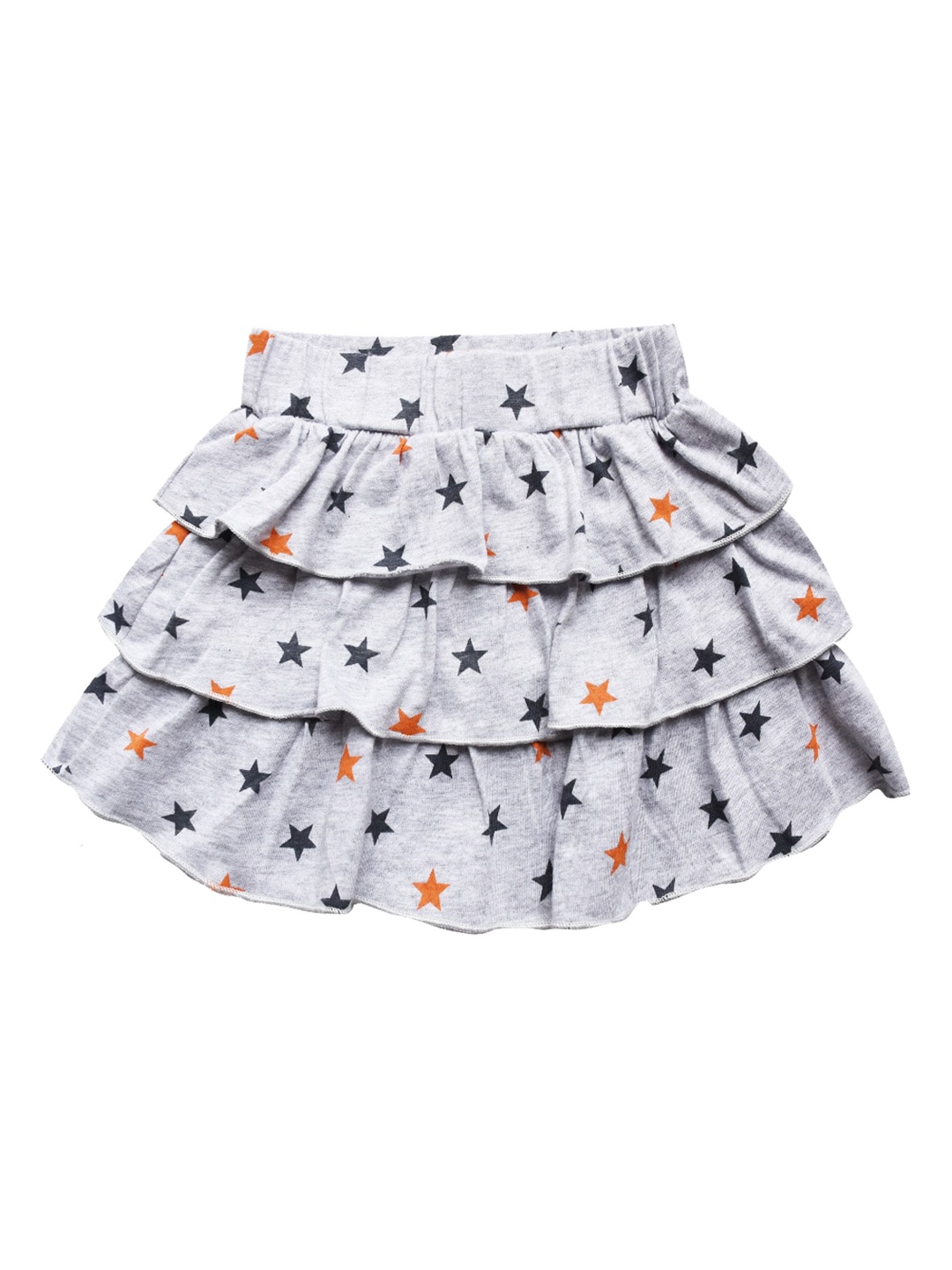

milou Infant Girls Grey Printed Layered Flared Skirt