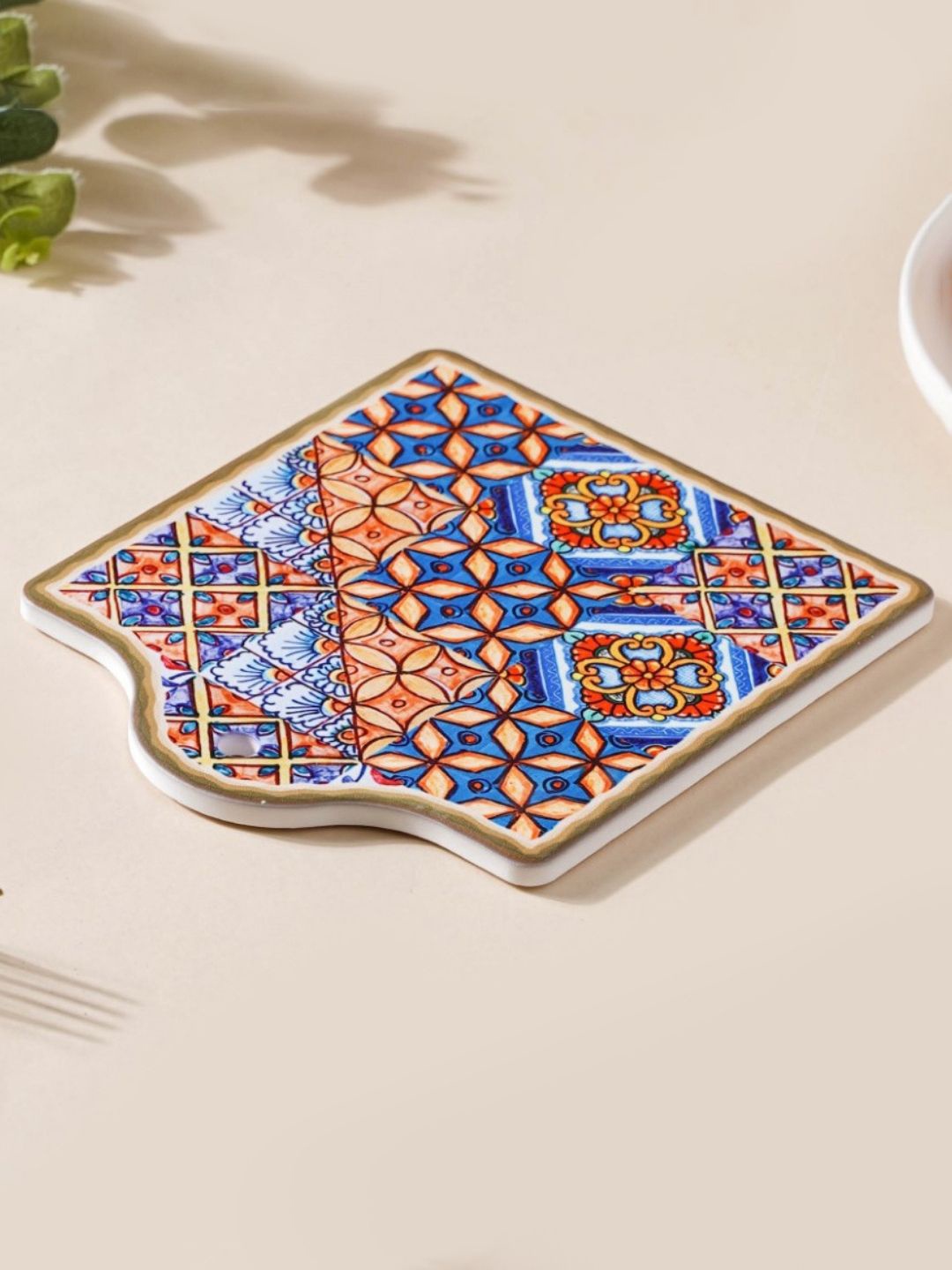

Nestasia Blue & Beige Printed Ceramic Trivet