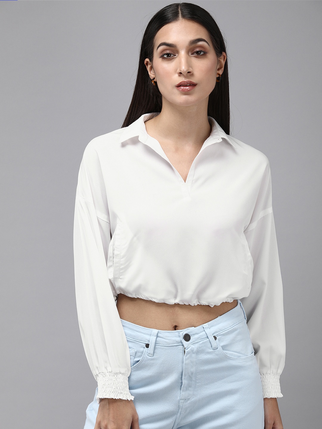 

The Roadster Lifestyle Co. Women White Solid Casual Shirt