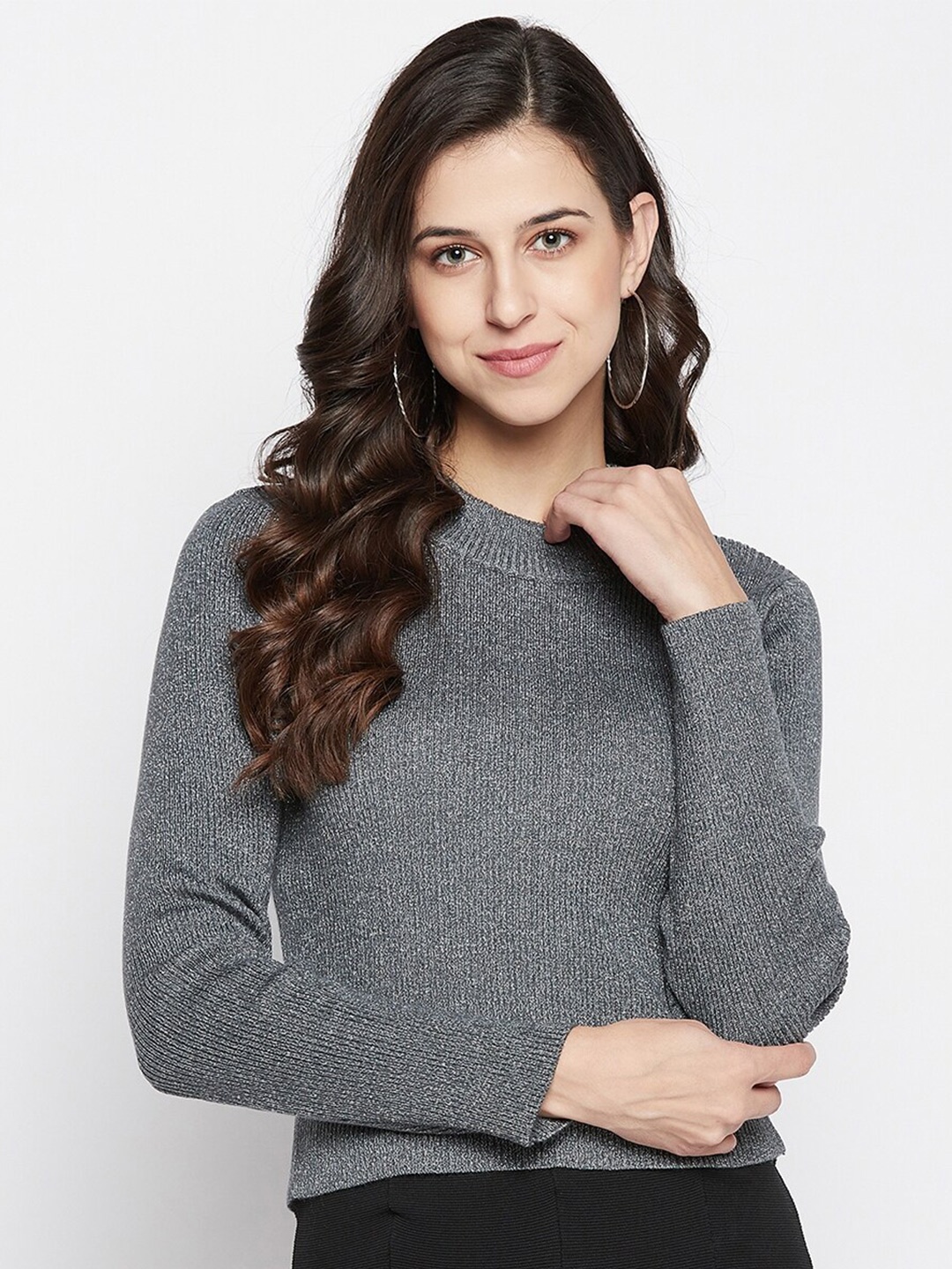

Madame Women Grey Pullover