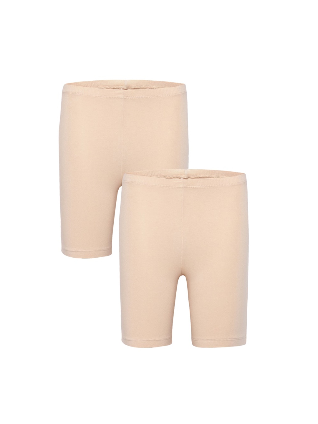 

Charm n Cherish Girls Beige Sports Shorts