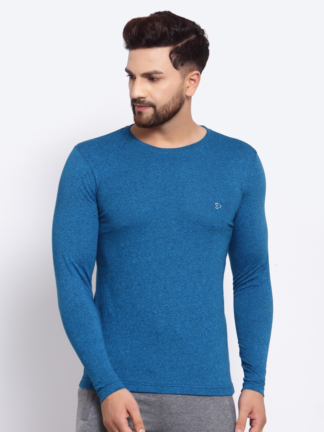 

SPORTO Men Blue Slim Fit Cotton T-shirt