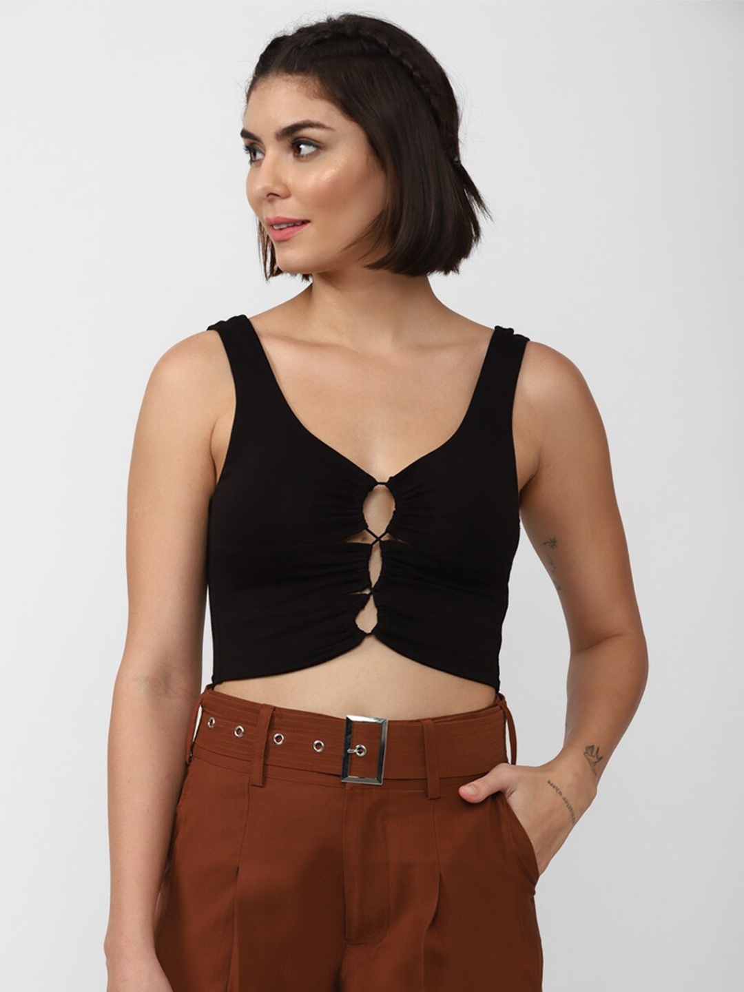 

FOREVER 21 Crop Top, Black