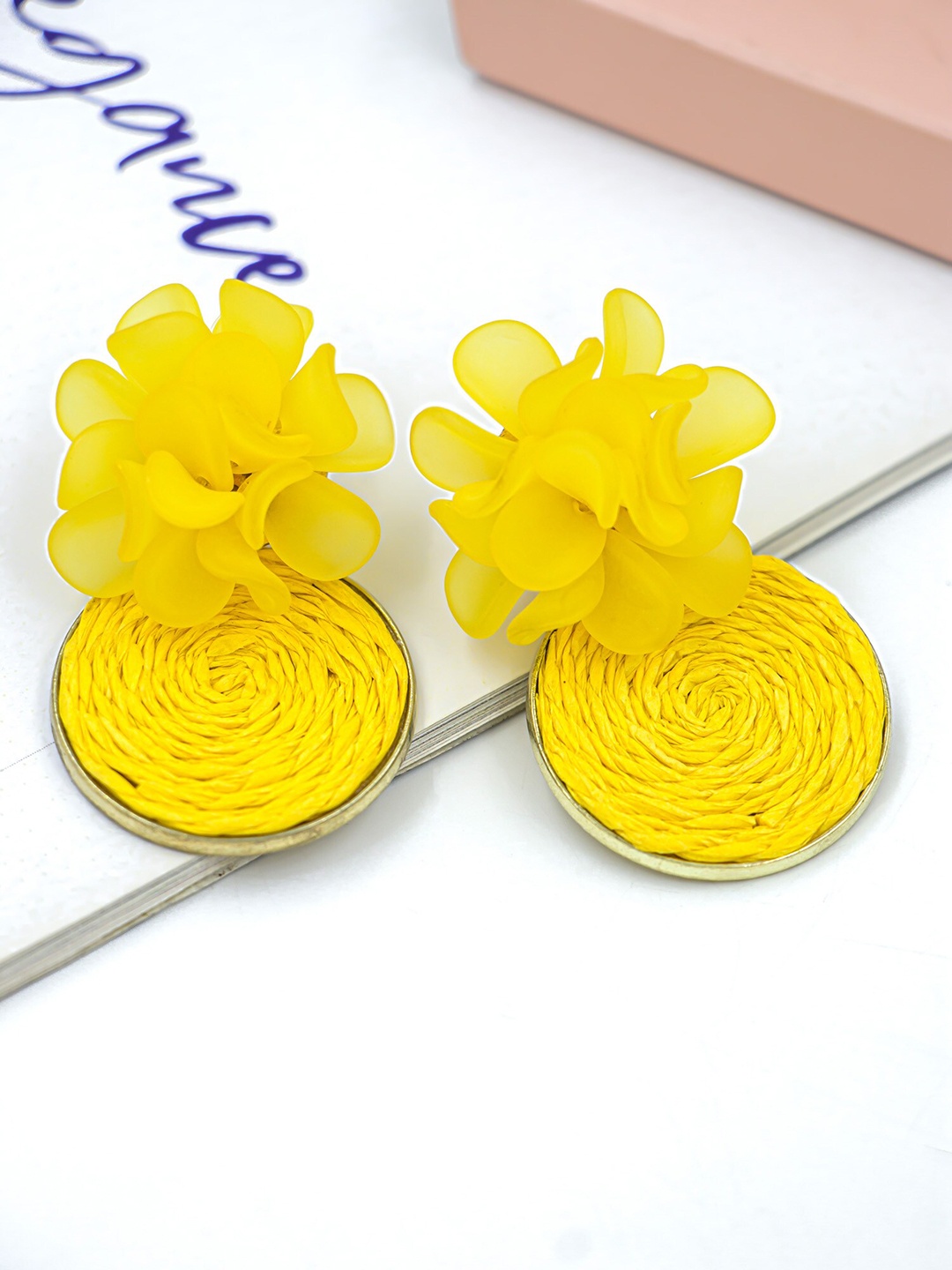 Bellofox Yellow Floral Drop Earrings