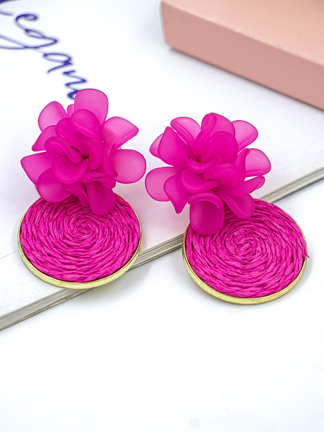 

Bellofox Pink Contemporary Drop Earrings