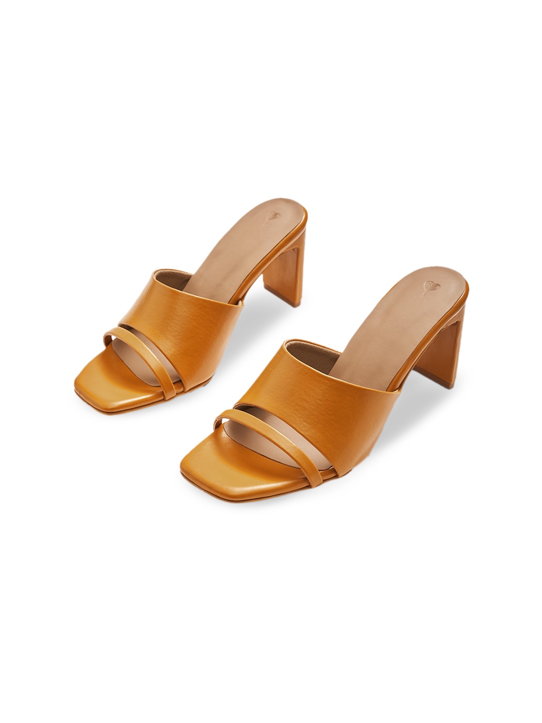 

The Label Life Women Mustard Textured Block Sandals