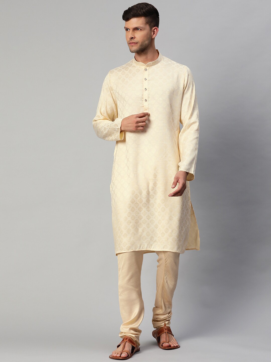 

MANQ Men Beige Kurta