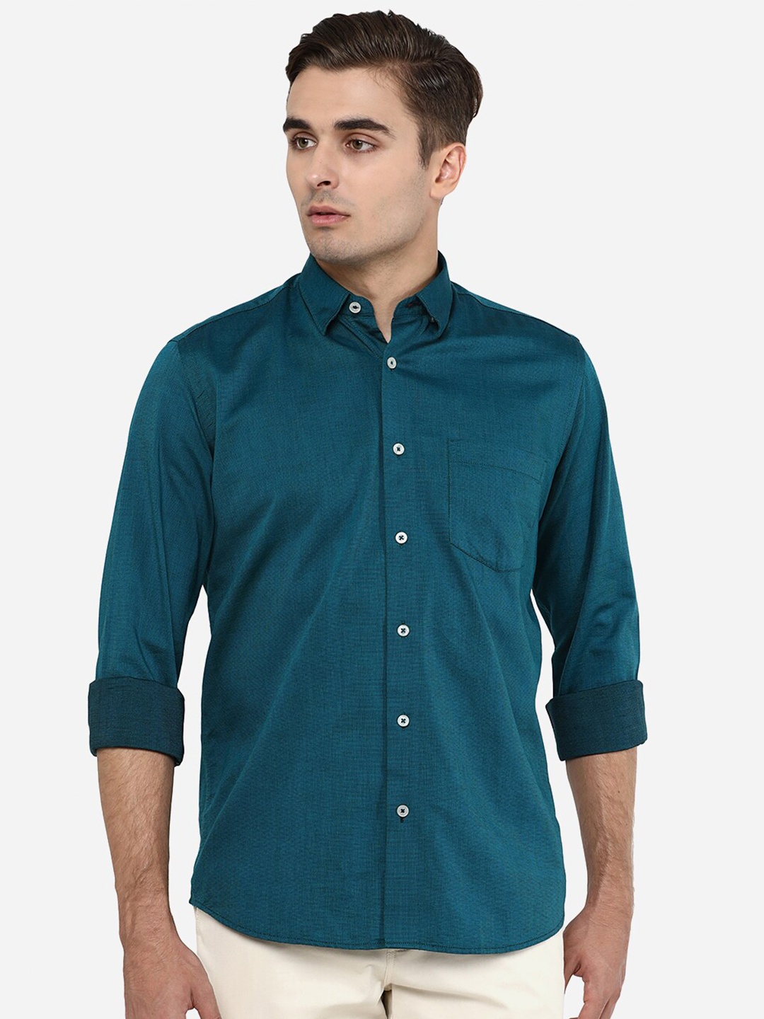 

JADE BLUE Men Blue Slim Fit Casual Shirt