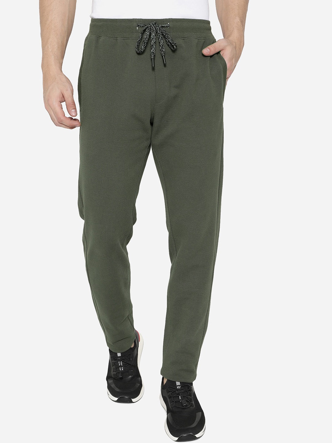 

JADE BLUE Men Charcoal Grey Solid Slim-Fit Track Pants