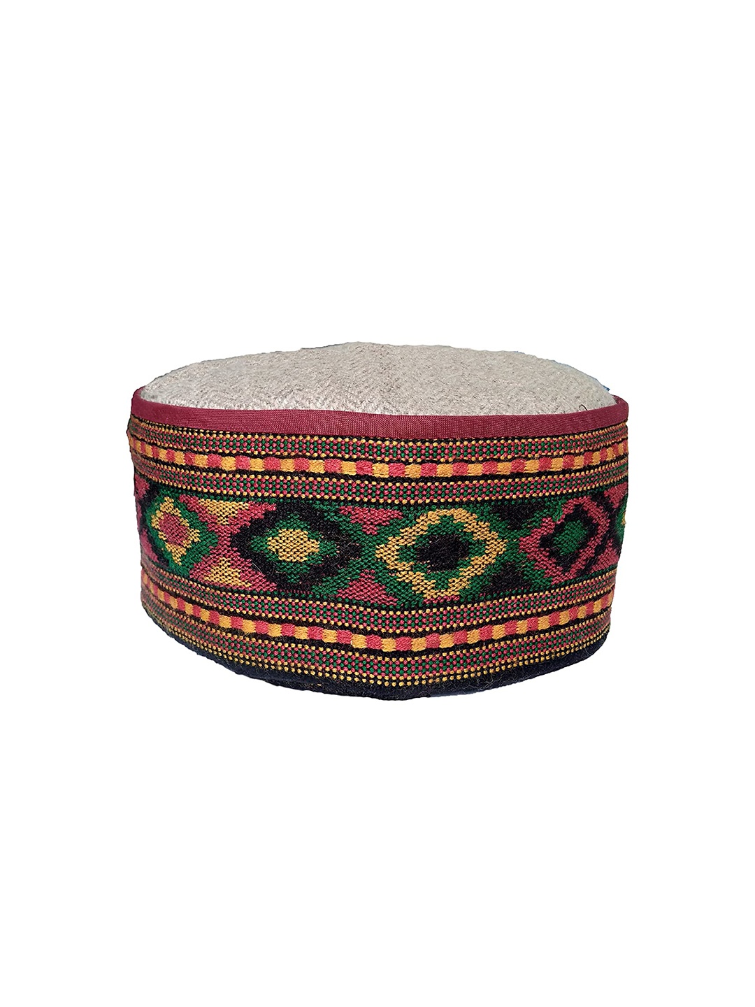 

Vastraa Fusion Unisex Purple & Green Embroidered Beanie