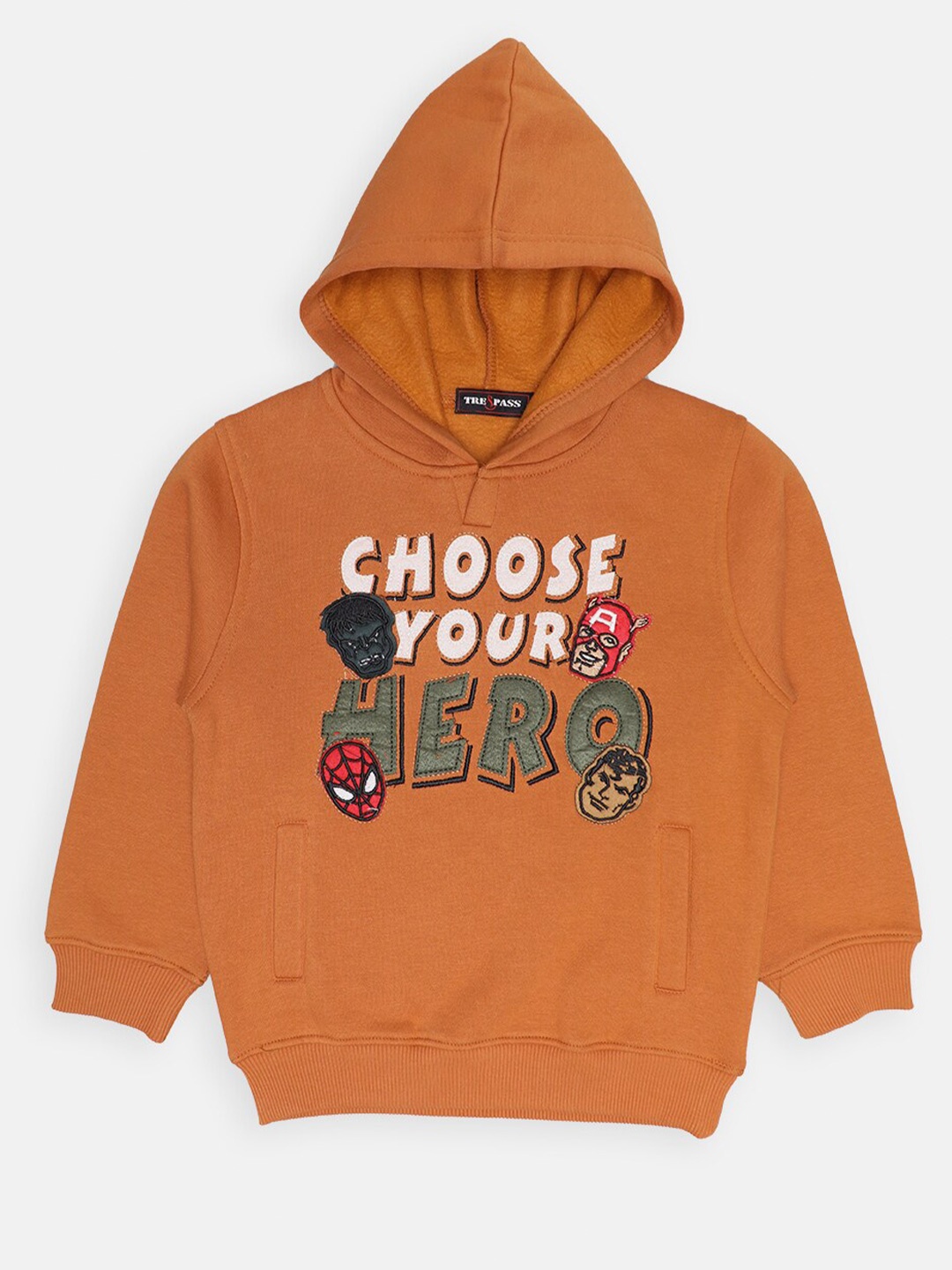 

TRE&PASS Boys Mustard Yellow Hooded Sweatshirt