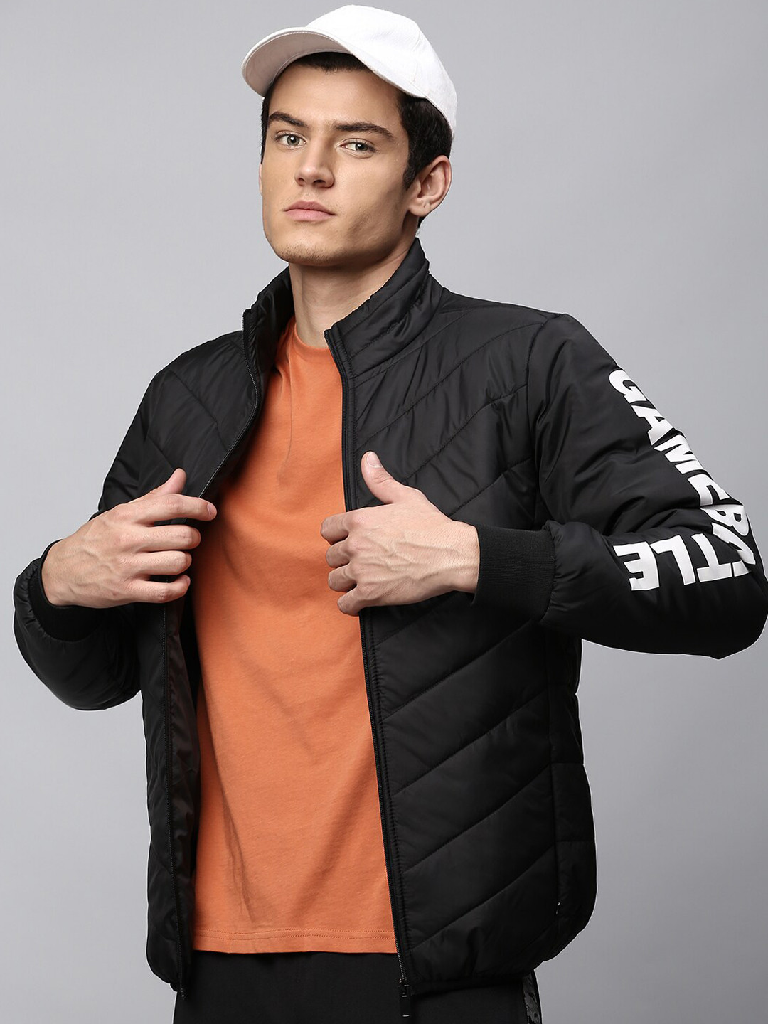 

High Star Men Black Outdoor Padded Jacket