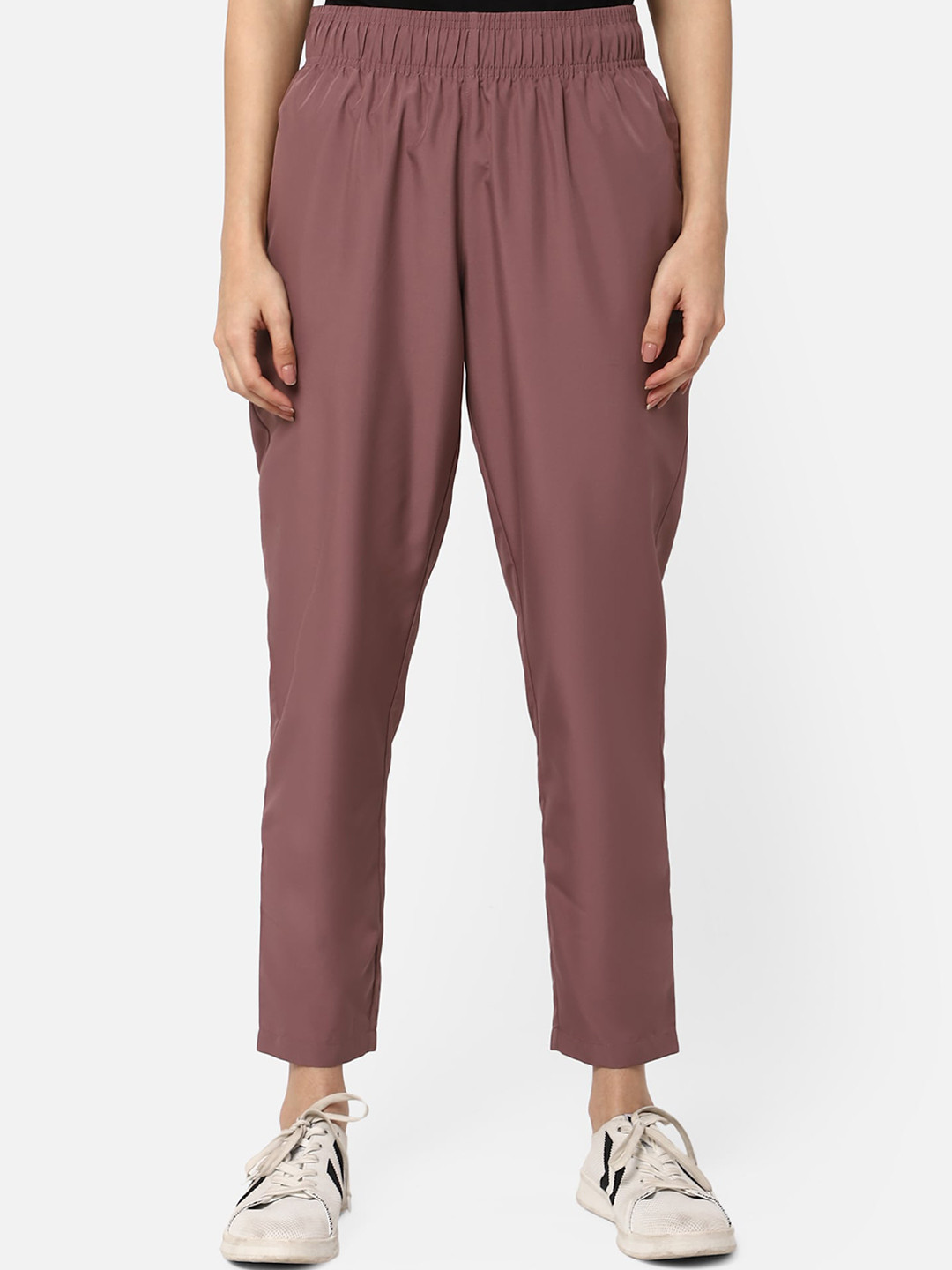 

hummel Women Mauve Solid Track Pant