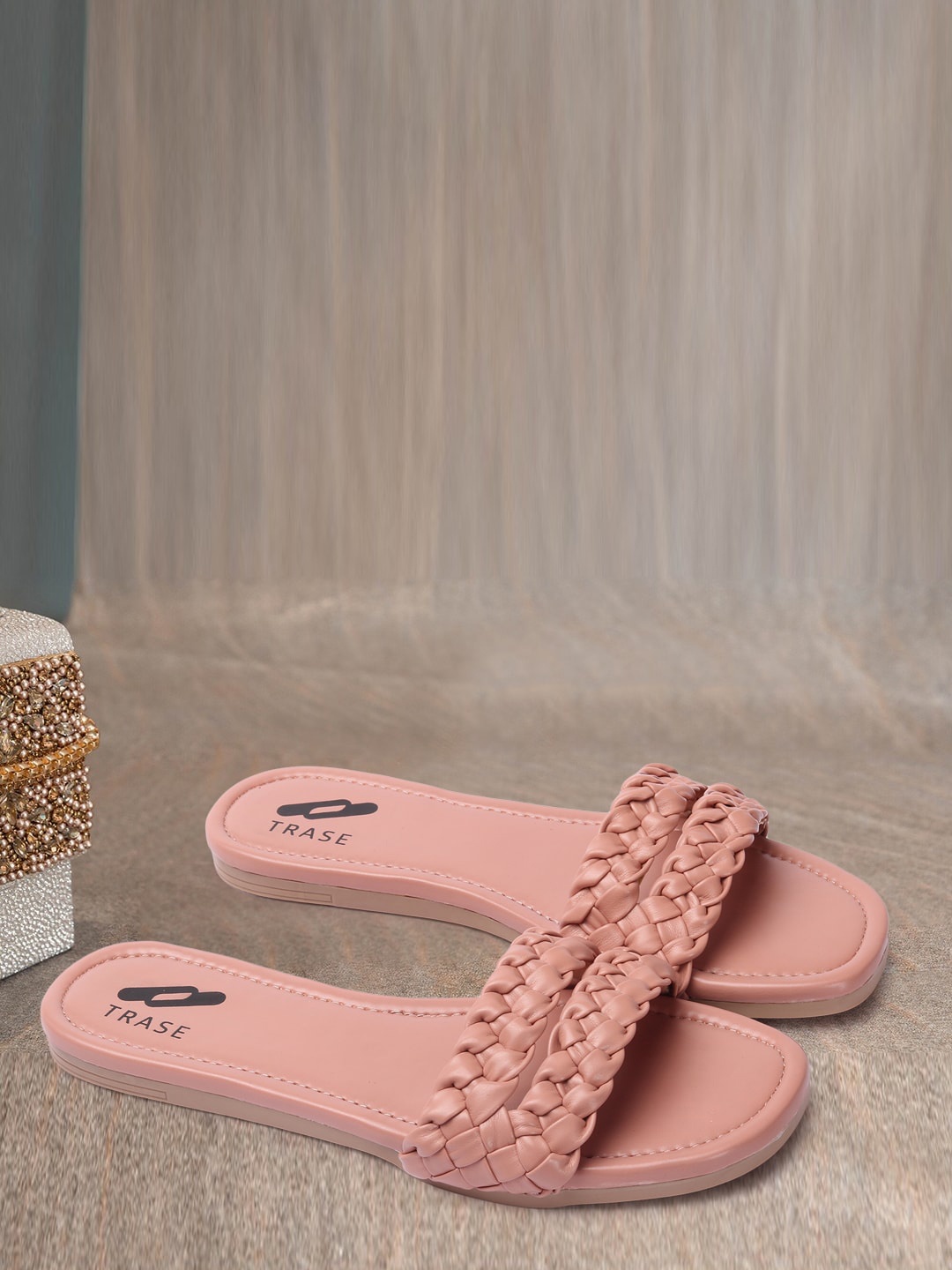 

TRASE Women Pink Open Toe Flats