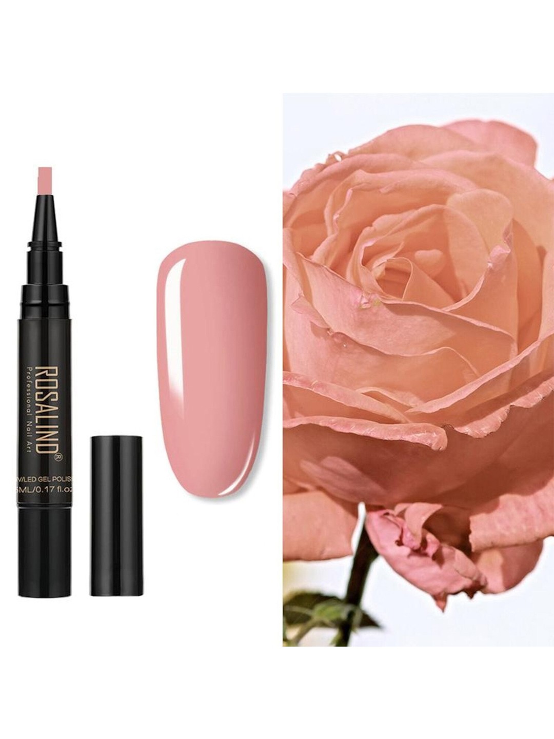 

ROSALIND UV LED Light to Cure Gel Pen Nail Polish 5 ml - Shade 13, Multi