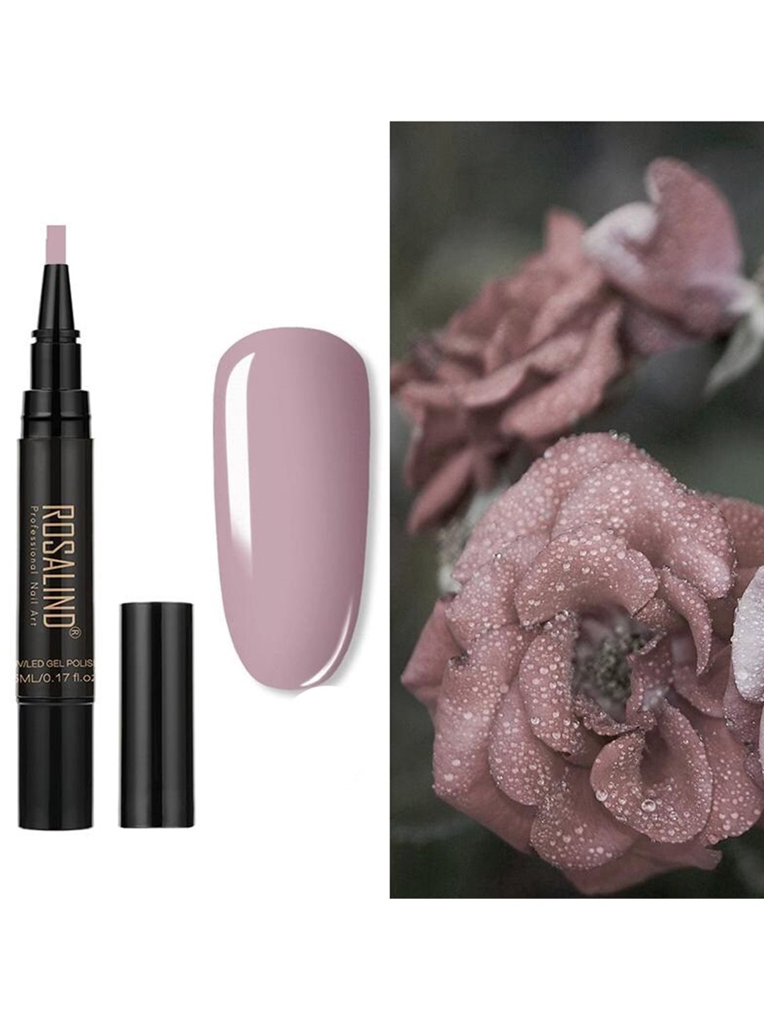 

ROSALIND UV LED Light to Cure Gel Pen Nail Polish 5 ml - Shade 35, Peach