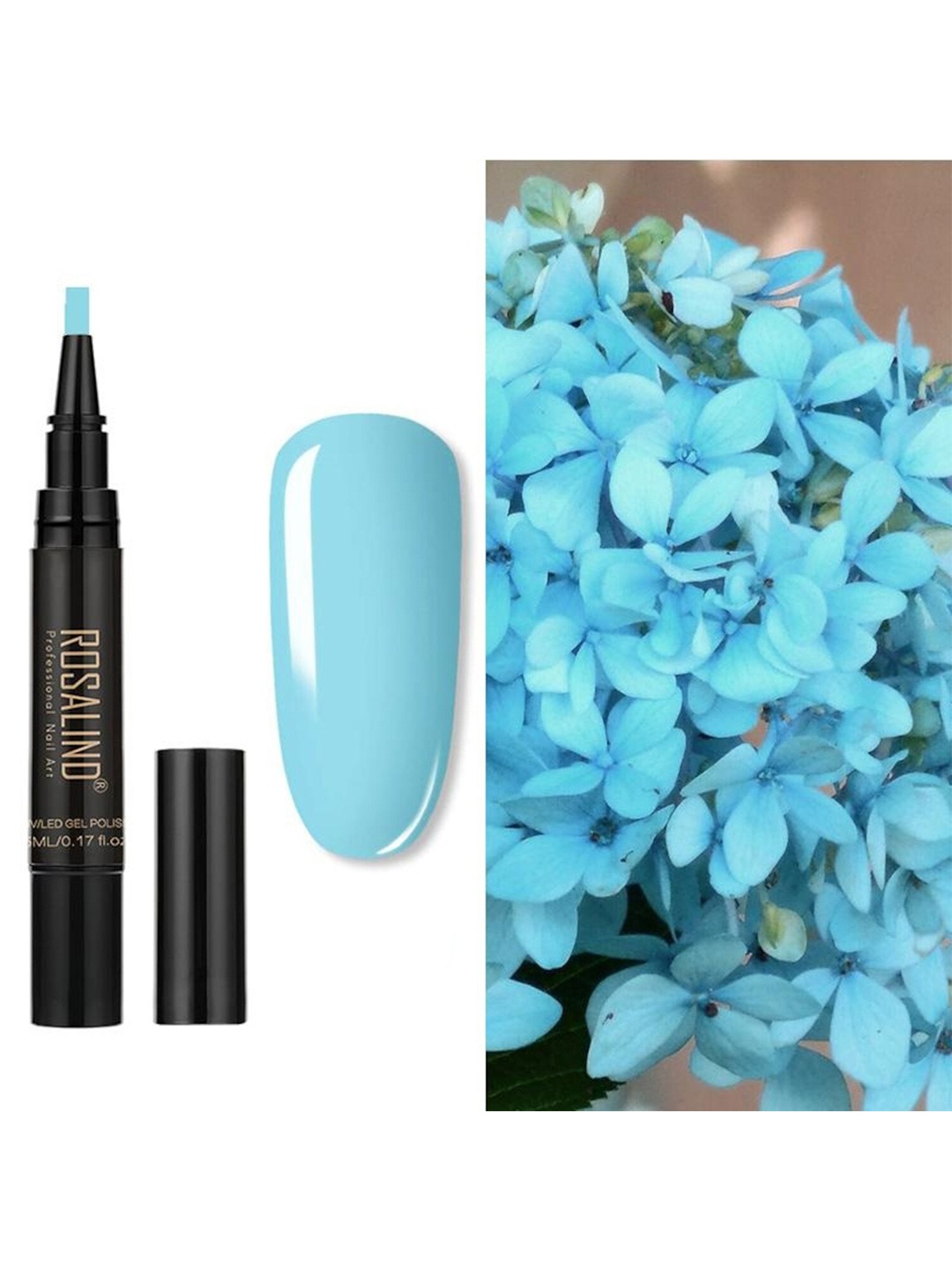 

ROSALIND UV LED Light to Cure Gel Pen Nail Polish 5 ml - Shade 55, Multi