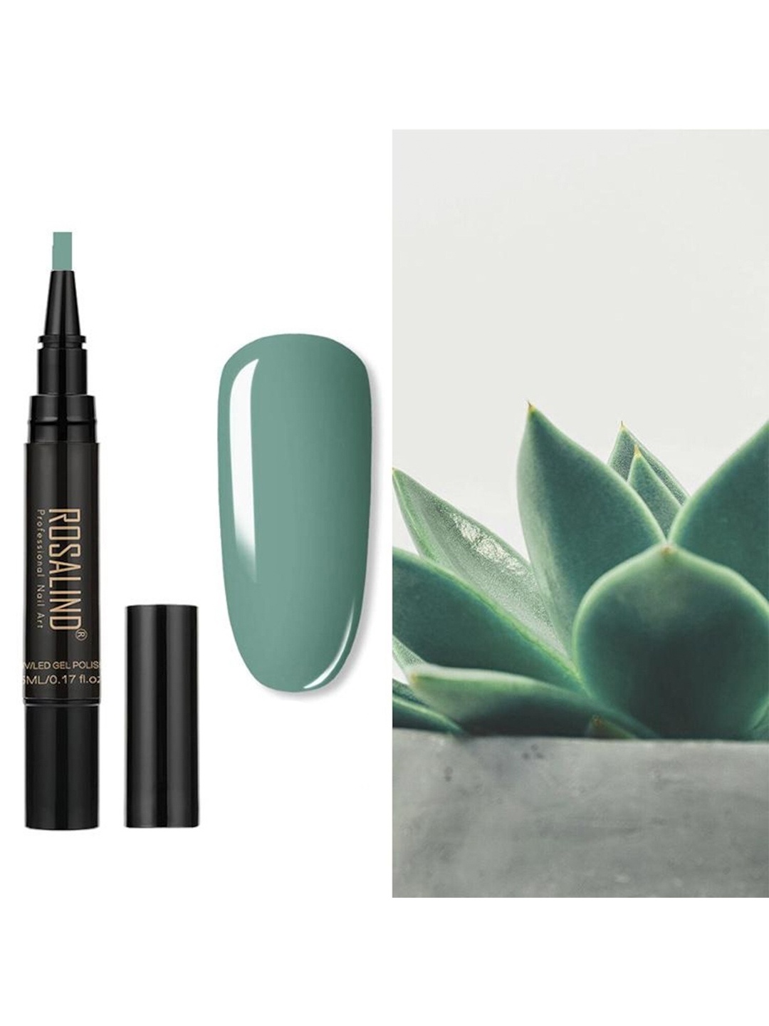 

ROSALIND UV LED Light to Cure Gel Pen Nail Polish 5 ml - Shade 20, Green