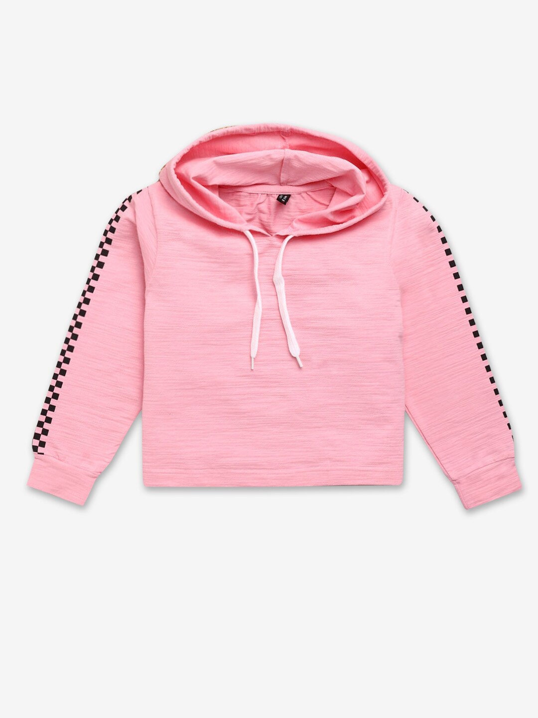 

Hopscotch Girls Pink Hooded Full Sleeves Pure Cotton Sweatshirt