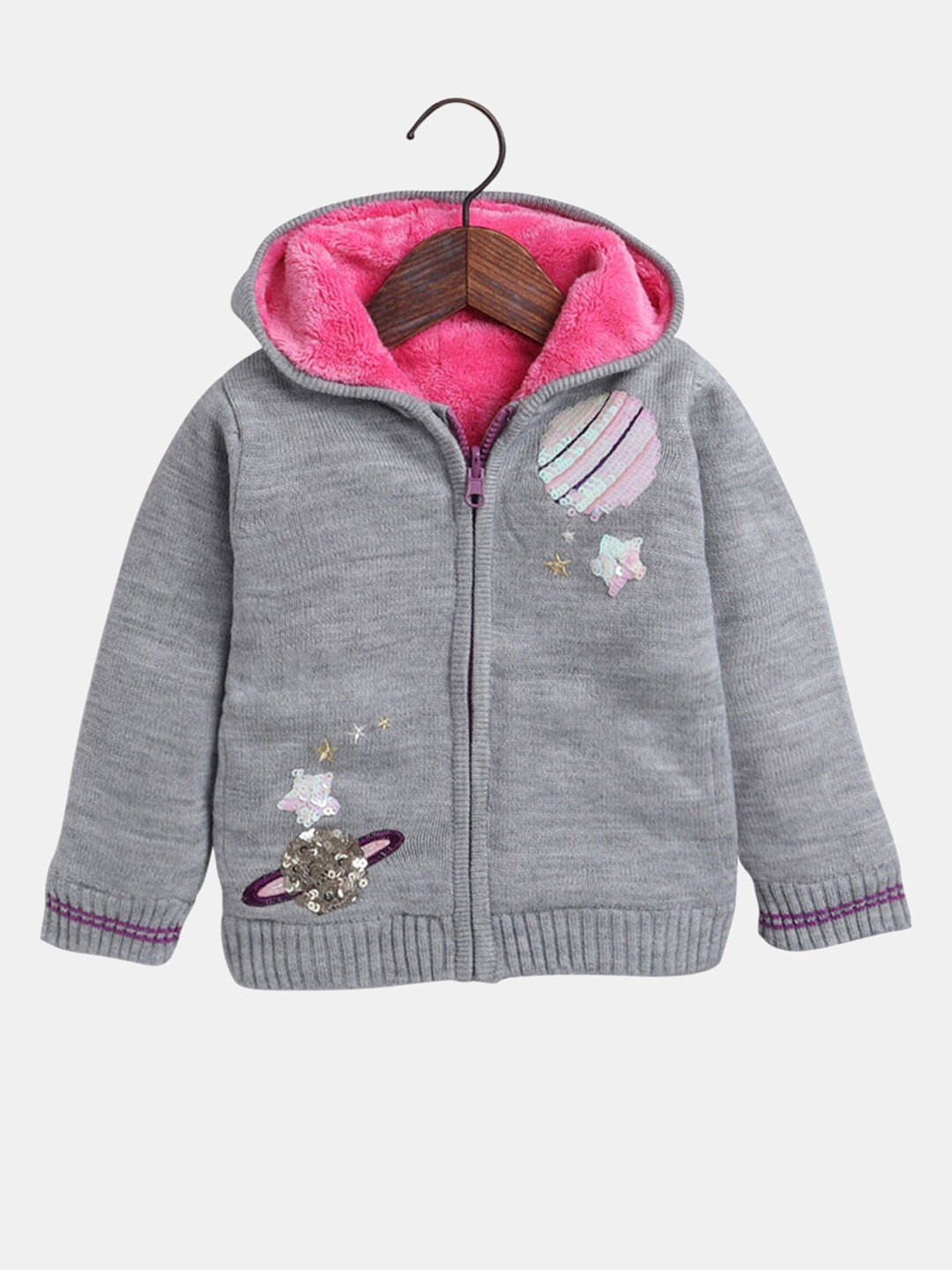 

Hopscotch Girls Grey Hooded Sweatshirt