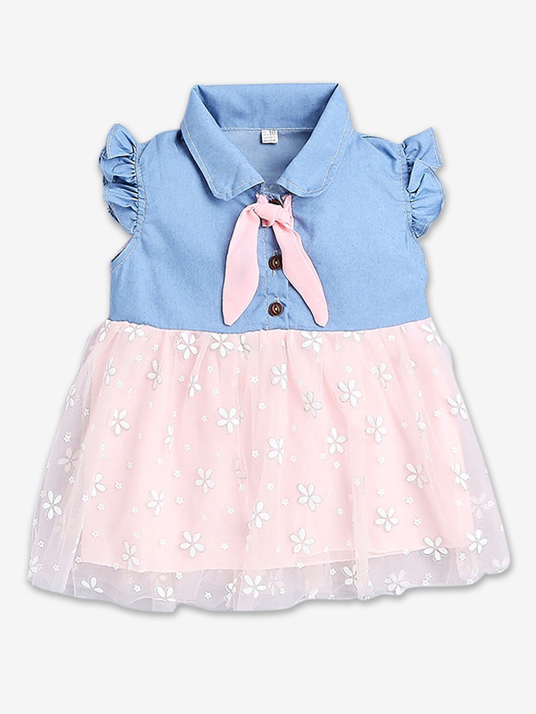 

Hopscotch Girls Blue & Pink Floral Print Blouson Top