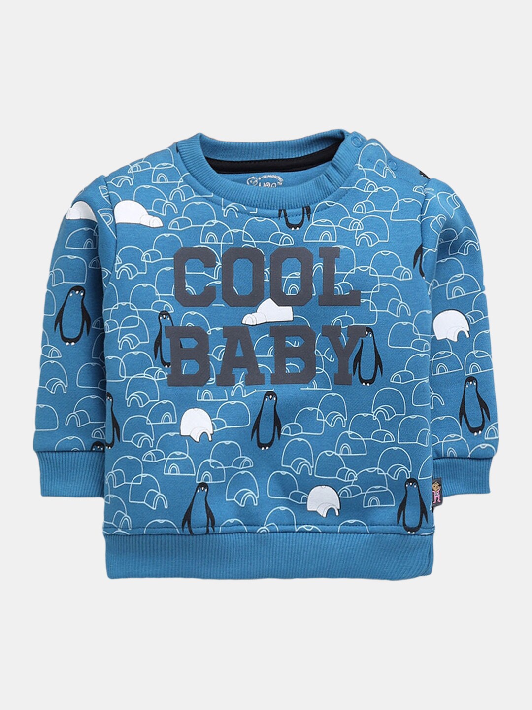 

Hopscotch Boys Blue Printed Sweatshirt