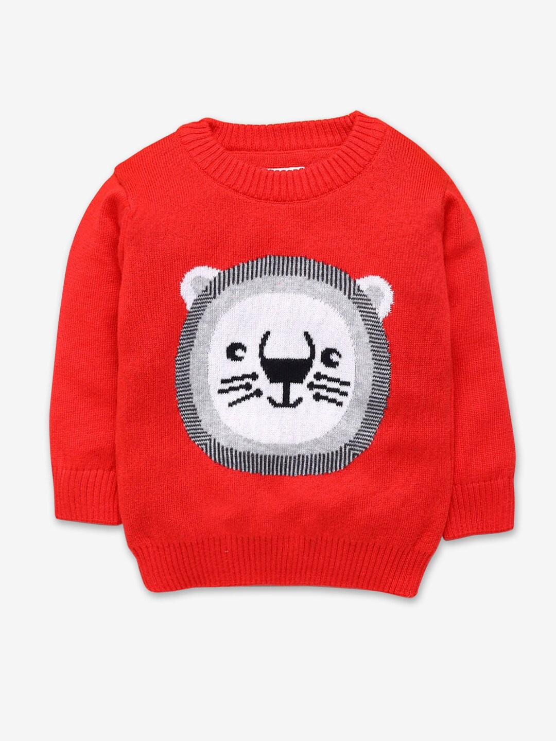 

Hopscotch Boys Red & White Printed Pullover