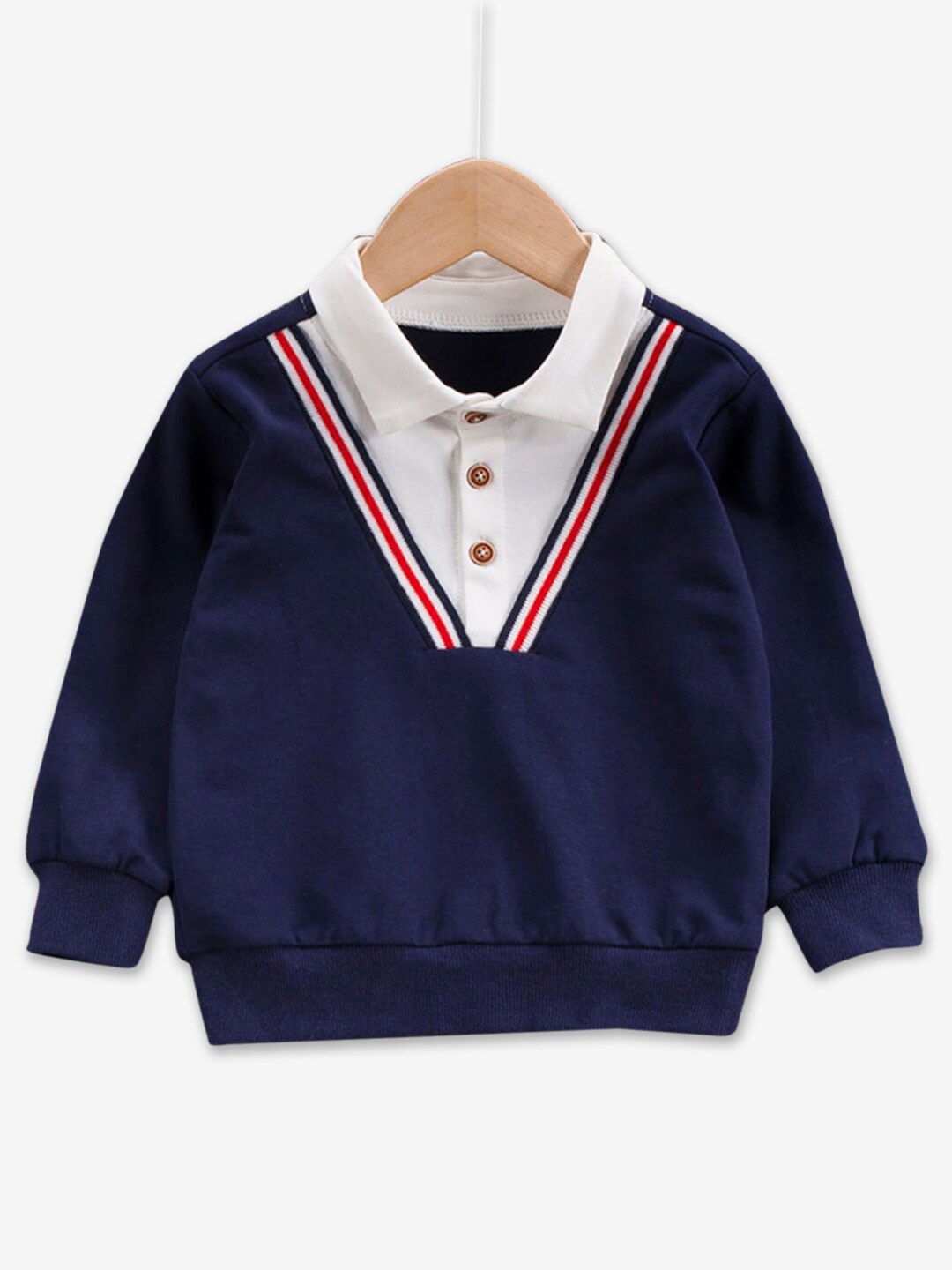 

Hopscotch Boys Navy Blue Cotton Sweatshirt