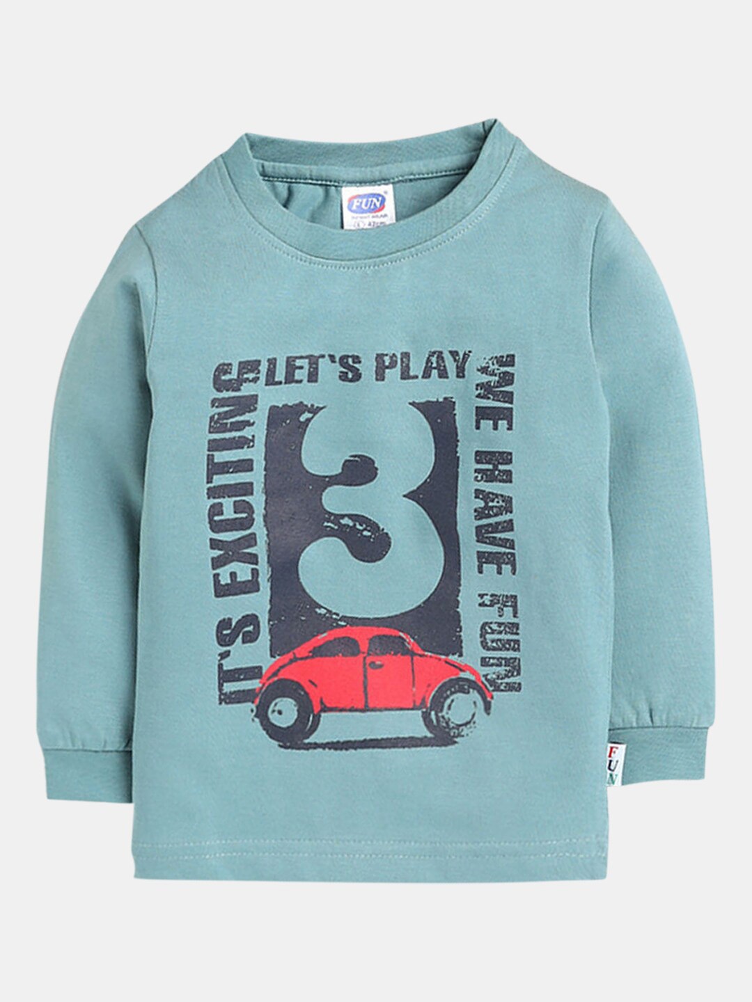 

Hopscotch Boys Green Graphic Printed Cotton T-shirt