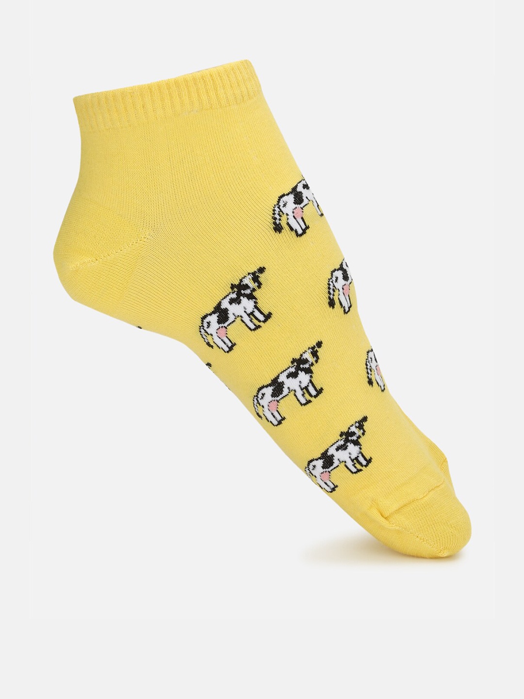 

FOREVER 21 Women Yellow Patterned Ankle Length Cotton Socks