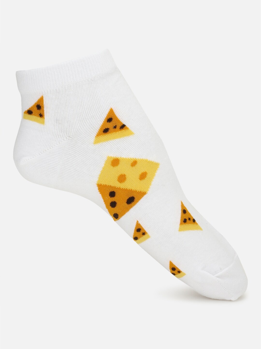

FOREVER 21 Women White Patterned Ankle Length Cotton Socks