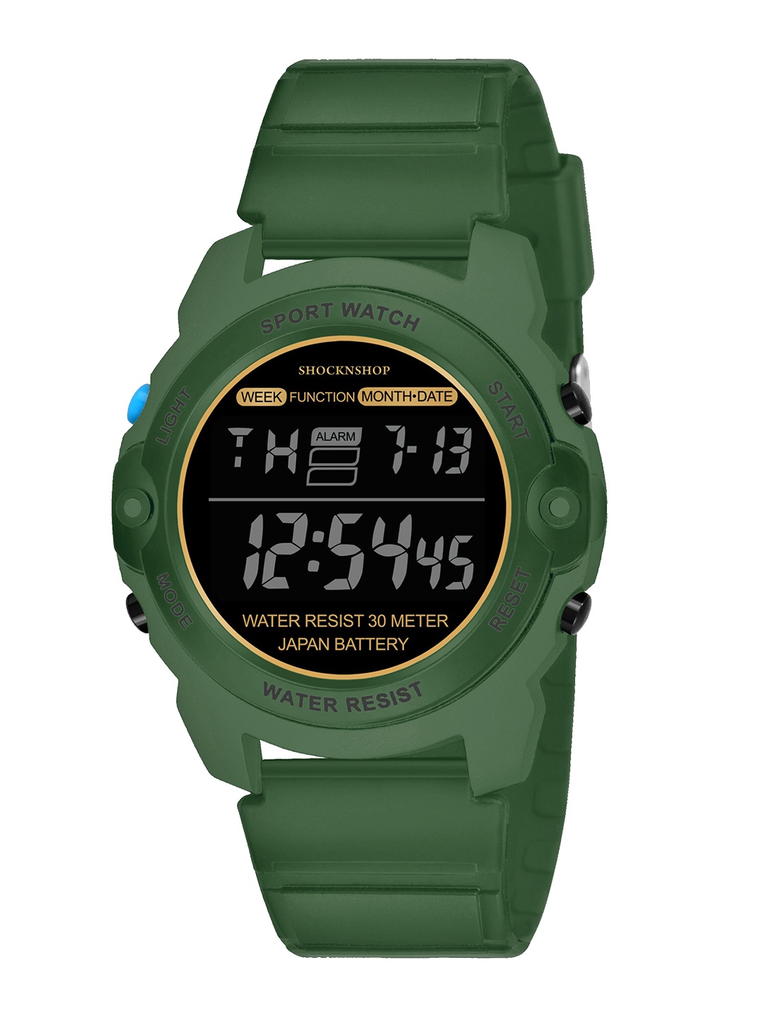 

Shocknshop Women Black Dial & Black Straps Digital Multi Function Watch, Green