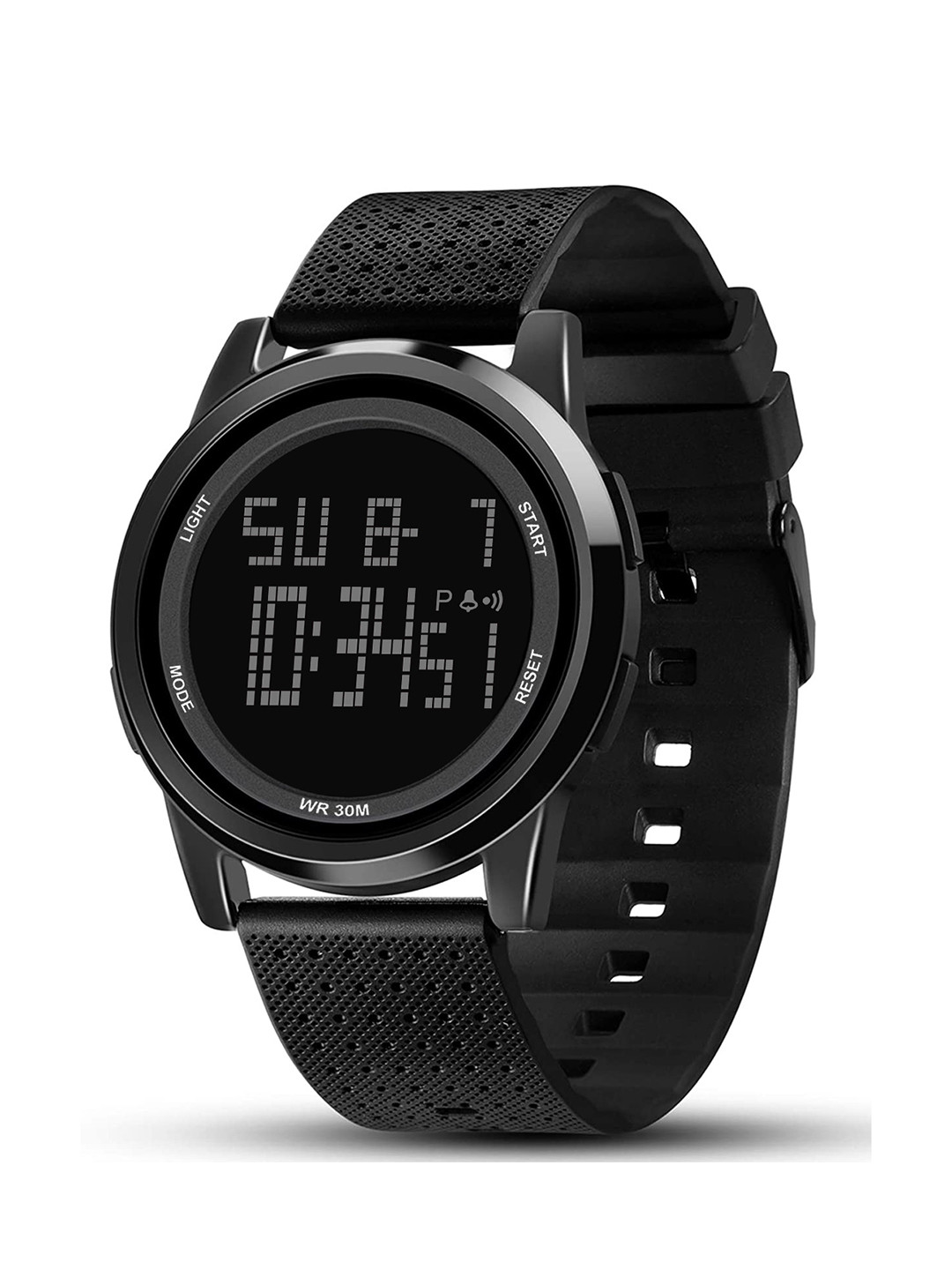 

Shocknshop Unisex Black Dial & Black Bracelet Style Straps Digital Multi Function Watch Watch27Black
