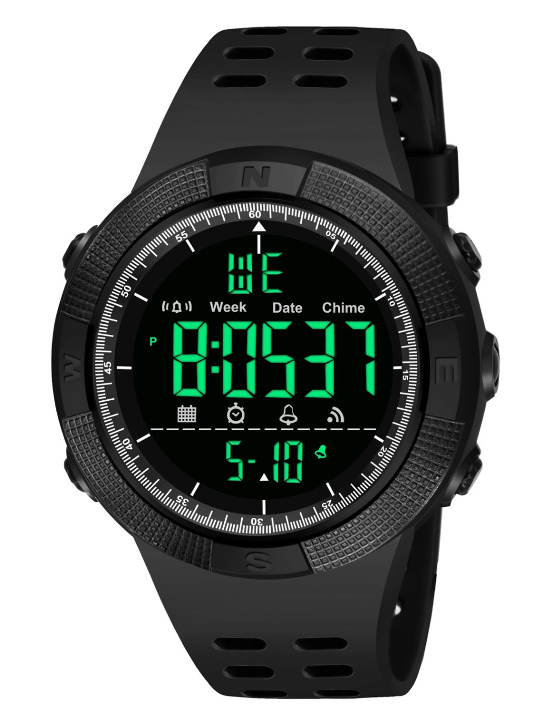 

Shocknshop Men Black Dial & Black Bracelet Style Straps Digital Multi Function Watch