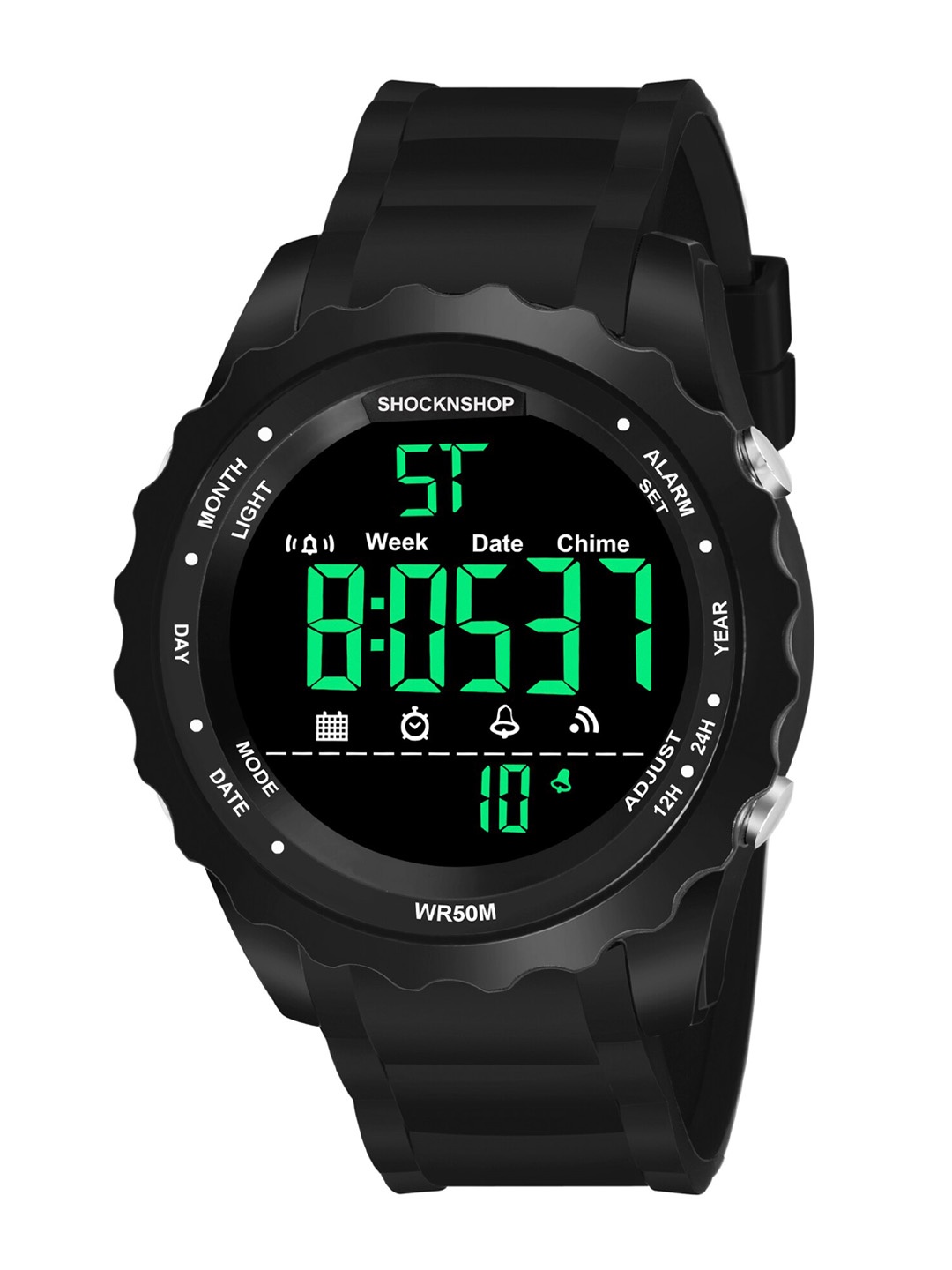 

Shocknshop Men Black Dial & Black Straps Digital Multi Function Watch Watch31Black-Black