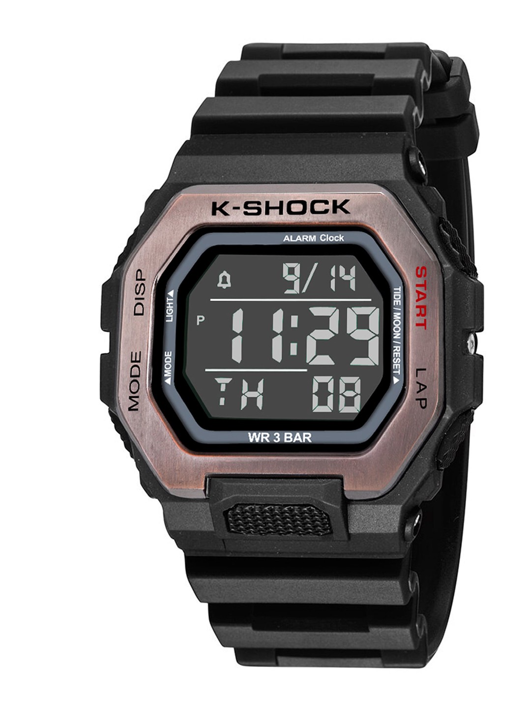 

Shocknshop Unisex Black Dial & Black Textured Straps Digital Multi Function Watch Watch32Black