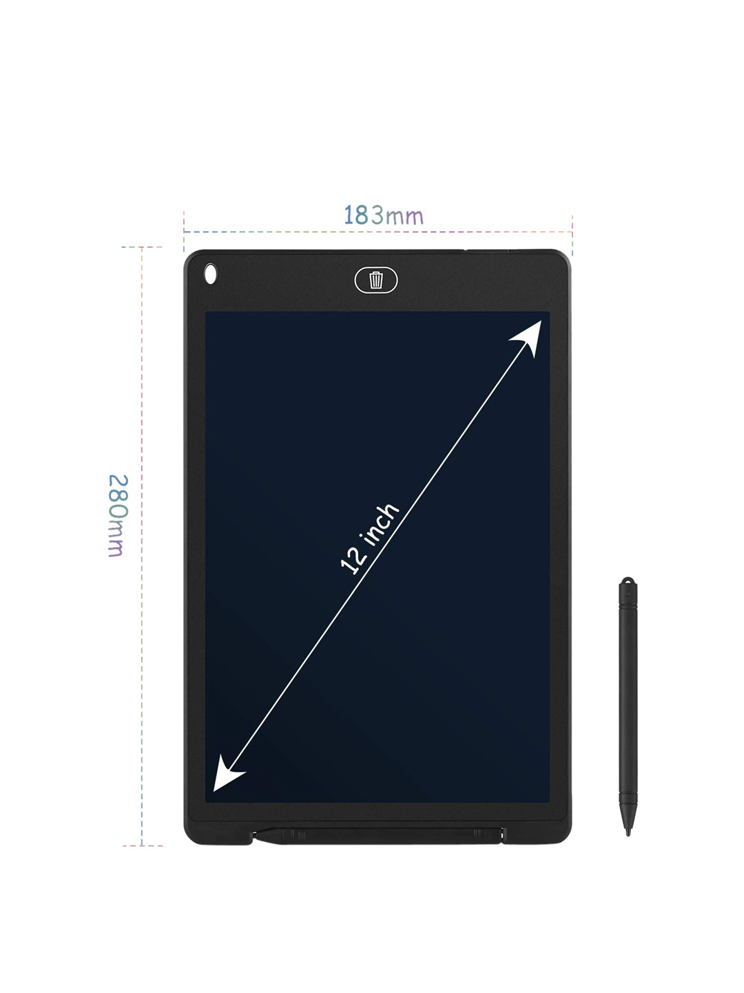 

CHOCOZONE Kids Black Solid Re-Writable LCD Digital Notepad Digital Slate
